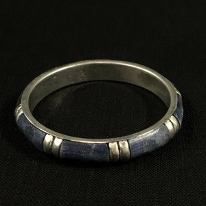 Blue and 'Silver' Bangle Bracelet